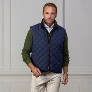 Collars & Co Quilted Vest Mens 2XL Navy Blue Voyager Outdoor Work Hiking NWT
